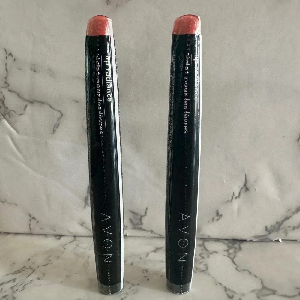 Avon Lip Radiance Adoring Coral Shimmer Lip Gloss Set of 2 New Sealed 5.5g Each